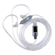 KZ M2 Earphone Cable OFC Silver-Plated DAC Type C Dual-Mic Upgraded Wire USB C 3.5MM Cable For KZ Ca