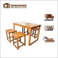 Cafe Table Set / Cafe Chairs / Dining Table Set / Restaurant Table 1 Set