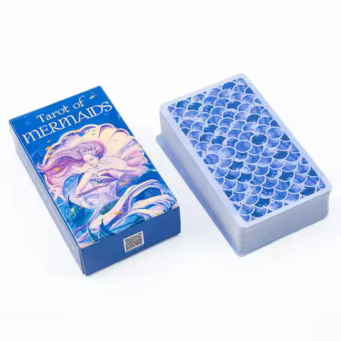 Tarot of Mermaids 78-Card Deck for Board Games - Beautiful Sensual Creatures Ambiguous Charm Compact