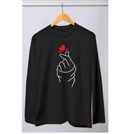 Korean Hits Saranghae Women's Long Sleeve Oversized T-shirt 4XL 5XL 6XL