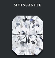 เพชรโมอิสพร้อมใบเซอร์ GRA. Radiant Cut Moissanite Diamond D-Color VVS1 {5x7mm - 10x12mm} GRA Certifi
