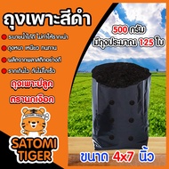 ถุงเพาะกล้า ตรานกเงือก หนัก 500 กรัม มีให้เลือก 4 ขนาด 3x7/4x8/3x9 และ 4x ถุงดำเพาะกล้า ถุงดำเพาะปลูก ถุงปลูก ถุงชำต้นไม้ 7 ถุงปลูกกล้า