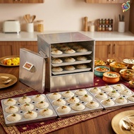 Commercial Aluminium 36 Idli Maker Box Steamer Heavy Duty 36 Cavity Idli Cooker Gas Stove Catering