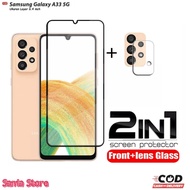 Tempered Glass Samsung A33 5G Full Cover Anti-Scratch Glass Color Samsung A33 Bonus Camera