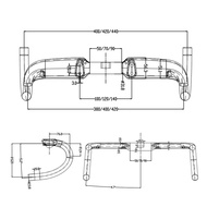 BALUGOE Carbon Fiber Fully Internal Wiring Road Bike handlebar Ironman Triathlon TT Rest handlebar U