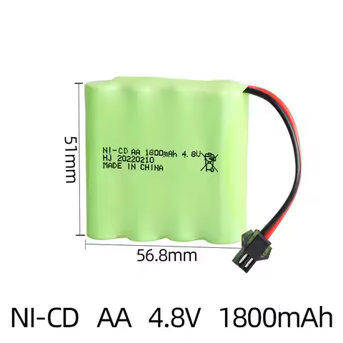 4.8V 1800mah NiMH AA Battery with SM PLUG For Rc toys Cars Tanks Robots Boats Guns 4.8v Rechargeable