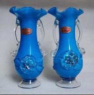 臺灣早期供桌花瓶 牡丹花瓶 21.5cm