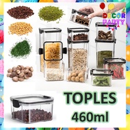 DP Cereal Storage Jar 460ml Clear Airtight Box Food Container Storage Jar Food 460 ML Spice Containe