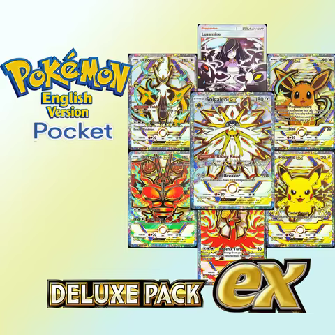 Diy English Pokemon Card Pocket Tcg Ptcg Pocket Deluxe Pack: Ex (A4B) Solgaleo Lusamine Buzzwole Pik