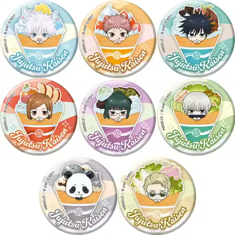 Jujutsu Kaisen Anime Badge Set Yuji Itadori Nobara Kugisaki Satoru Gojo Toge Inumaki Pin Brooch Coll