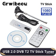 B 2.0 TV Tuner Stick Digital Satellite DVB-T2/T DVB-C HDTV Receiver with Antenna Remote Control B TV Dongle for Windows