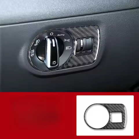 For Audi TT 8N 8J MK1 MK2 MK3 2008-2014 Car Carbon Fiber Interior Trim Cover Dustproof Headlight Swi