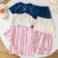 6 Packs Young Boy Casual Sports College Street Cute Vacation With Stripes And Sprouting Rope Decorat