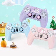 For PS5 7 colors Cat Paw Silicone Soft Cover Sticker Skin For  Sony Dualsense 5 PS5 Controller Case 