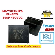 20uF 450VDC (35mm - Pin To Pin) Matsushita SH-SPW Capacitor For Daikin / Acson INVERTER Air Conditioner.