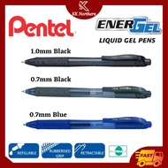 Pentel Energel-X Gel Pen Roller Pen 0.7mm 1.0mm BL107/BL110 Gel Pens Refill Pentel Signing Pens Signature Black Blue 签名笔