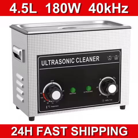 4.5L 180w Ultrasonic Cleaner with Heater Timer Ultrasonic Bath Cleaning Lab Tools Metal Parts Carbur