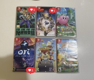 （低價出！全要優先）Switch 遊戲卡二手（搭擋任務，霧雨謎宮，星之卡比，奧里Ori，胡鬧搬家Moving out，動物森友會Animal Crossing)