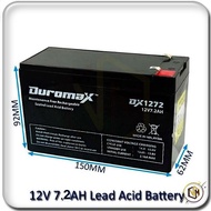 DUROMAX Battery Rechargeable Lead Acid Battery Power 6V 4.5AH 12V 7.0AH 12V 7.2AH TOY CAR BIKE ALARM
