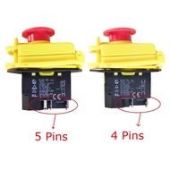 ปุ่มกดหยุดฉุกเฉิน KEDU 220V KJD17B สวิตช์แม่เหล็กไฟฟ้ากันน้ำ 16A