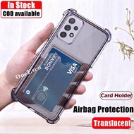 For Samsung Galaxy A32 5G 6.5 inch SM-A326B A326BDS Soft Silicone Card Slot Wallet Jelly Case Slim F