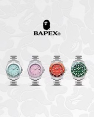 BAPE TYPE1 BAPEX 彩色時尚潮流嘻哈猿力士腕表 橘 藍 紫 綠水鬼