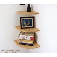[GIÁ GỐC TẠI XƯỞNG] Kệ gỗ góc tường hình quạt gắn tường trang trí để đồ lưu niệm cây cảnh mini decor