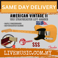 Fender American Vintage II 51 Telecaster Left-Handed Electric Guitar, Maple FB, Butterscotch Blonde