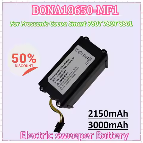 BONA18650-MF1 14.6V 2150mAh/3000mAh Battery for Proscenic Cocoa Smart 780T 790T 880L Summer P1S P2S 
