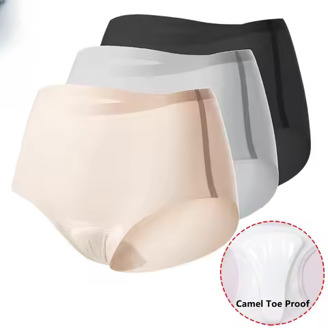 Camel Toe Concealer Proof Underwear Camel Toe Cover Panties No Cameltoe Briefs Seamless Thongs for L