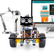 TSCINBUNY Popular 2WD Smart Robot Car Kit For Arduino Robot IDE C/C++ Programming UNO R3 Obstacle Avoidance Line Tracking DIY Robot Toy Starter Kit