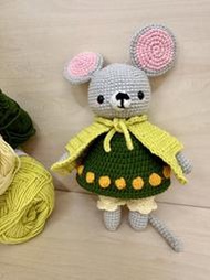 Pica Pau 系列 老鼠 Mouse 純手工 毛線編織 鉤針 成品 萌娃 毛線娃娃 公仔 玩偶 生日禮物 交換禮