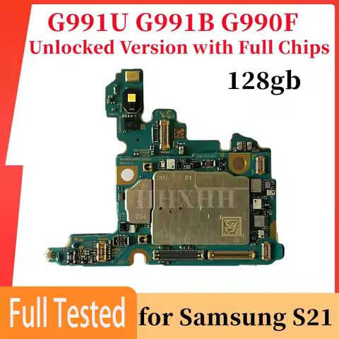 Unlocked Motherboard for Samsung Galaxy S21 5G G991U G991B 4G G990F Mainboard With Full Chips Androi