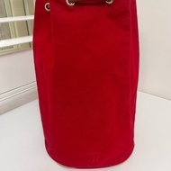 Hermes 愛馬仕 復古帆布銀扣牛皮側背水桶包