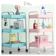 EzLife [CLEARANCE] Large Capacity 3Tier Multifunction Storage Trolley Rack Office Shelves Home Kitch