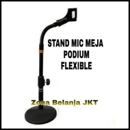 Mic Holder / Tripod Mic / Mic Stand Flexibel Table Podium Full Iron