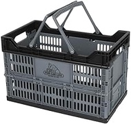 Dulton V22-0505GY Folding Shopping Basket, 10.9 gal (30 L), Gray "FOR CAR LIFE", Solid Color, Foldab