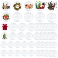 MARTIN1 Christmas Ornament Ball, DIY Clear Acrylic Crafts Ball Kit, Bauble Thicken Round Plastic Pla
