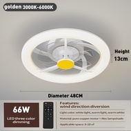 46cm/72W Ceiling Fan with Light 3 Levels Dimming Kipas Siling LED Ceiling Light with Remote 3 colors