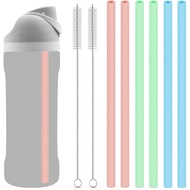 Silicon Replacement Straws for Owala FreeSip 19oz 24oz 32oz Water Bottle, 6pcs Reusable Straws With 