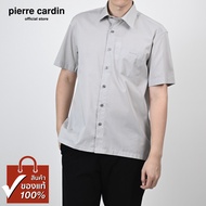 Pierre Cardin เสื้อเชิ้ตแขนสั้น Basic Fit รุ่นมีกระเป๋า ผ้า Cotton 100% [SJJ0231-G2]