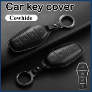 Leather Car Remote Key Case Cover Shell For BYD Tang EV600 Han EV Yuan ATTO 3 Song PLUS Pro MAX DMI 