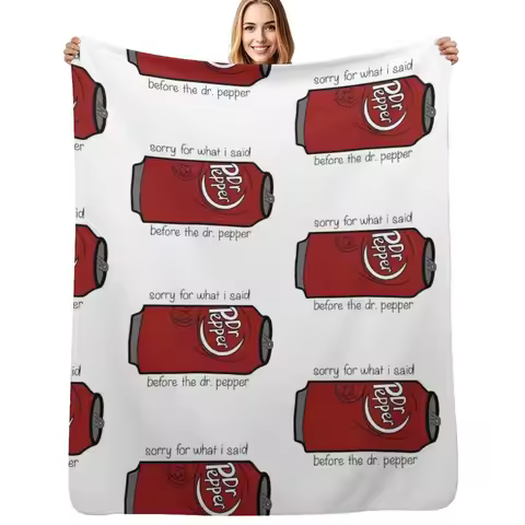 Sorry About Before the Dr. Pepper Throw Blanket Sleeping Bag Kid'S Bed linens Beach Thin for winter 