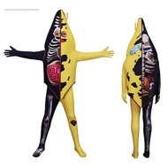 Ready Stock Fortnite Fortnite Night Half Bone Banana Doll Costume Halloween Party Cosplay Costume816