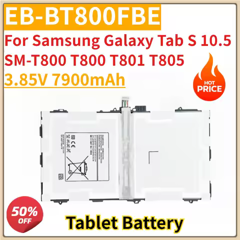 New Replacement Tablet Battery 3.85V 7900mAh EB-BT800FBE for Samsung Galaxy Tab S 10.5 SM-T800 T800 