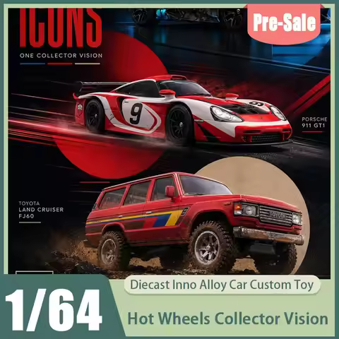 Pre-Sale Hot Wheels Collector Vision 3 Icons 1:64 Lamborghini Huracan Lp610‑4 Porsche 911 Gt1 Toyota