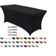 Full Elastic Table Cloth Cover Stretch Event Hotel Kain Sarung Meja