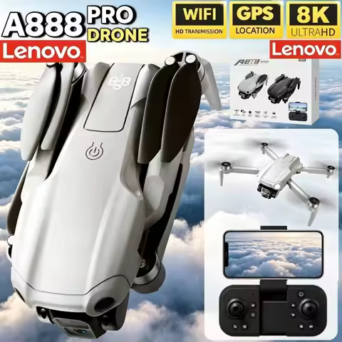 Lenovo A888 Pro Drone Professional 8K 5G WIFI Dual Camera Remote Control with screen Brushless Motor