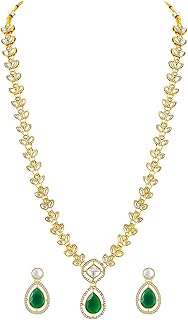 Ethnic Necklace Earrings Bharatanatyam jewellery set for Women