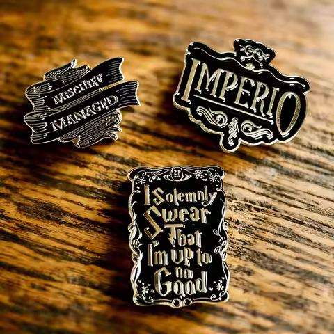 Fantasy Movie Enamel Pin Living Map On/Off Metal Badge Magic Spell Merchandise Brooch Pins